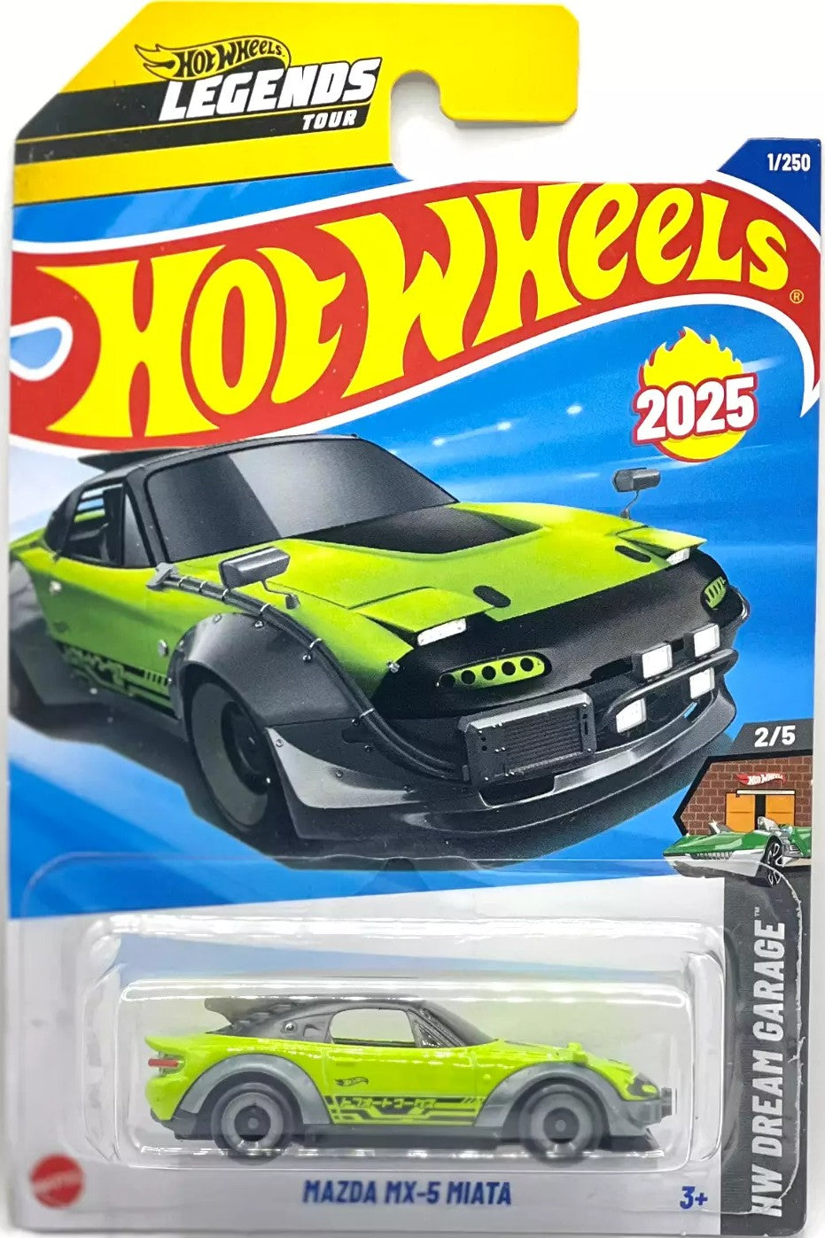 Hot Wheels 2025 Mazda MX-5 Miata Ahmedabad Gujarat online India . Green Mazda MX-5 Miata diecast in blister card packaging