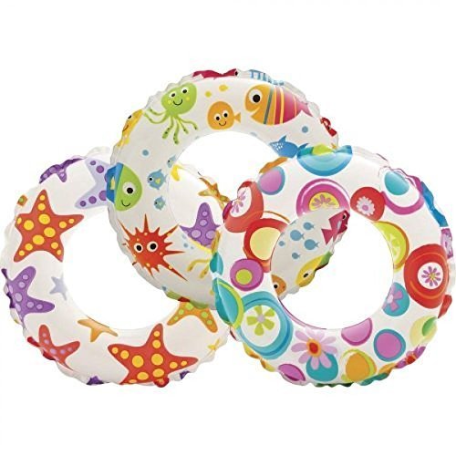 Colorful inflatable pool ring for children, featuring fun sea creatures, ideal for summer play at Sam's Toy World in Ahmedabad