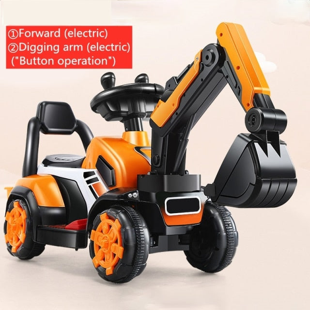 JCB toy car for kids 2-8 years excavator battery operated with electric forward and digging arm