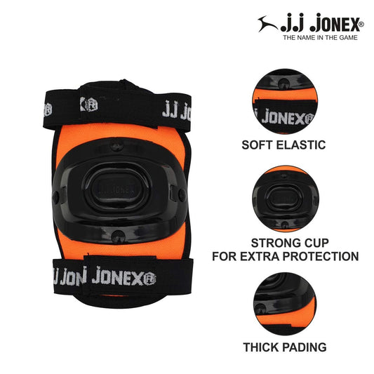 Jj Jonex roller skating protective pads for children with soft elastic straps strong cup and thick padding