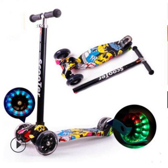 Kids scooter with flashing wheels in Ahmedabad Gujarat featuring colorful deck and foldable design