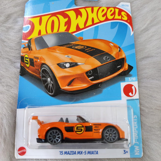 Biy Hot Wheels 15 Mazda MX-5 Miata for sale Ahmedabad Gujarat India . Orange Hot Wheels Mazda MX-5 toy in blister card packaging