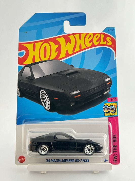 Hot Wheels '89 Mazda Savanna RX-7 Ahmedabad Gujarat online India . Black diecast car in original carded packaging