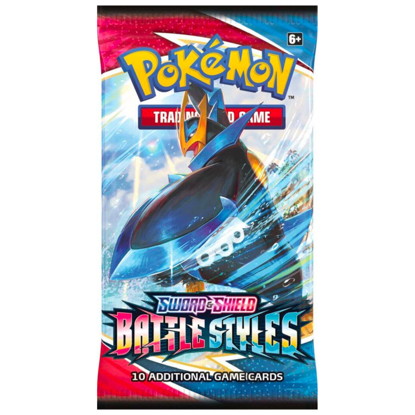 Pokemon Sword and Shield Battle Styles rare Pokemon holo card pack with 10 additional game cards
