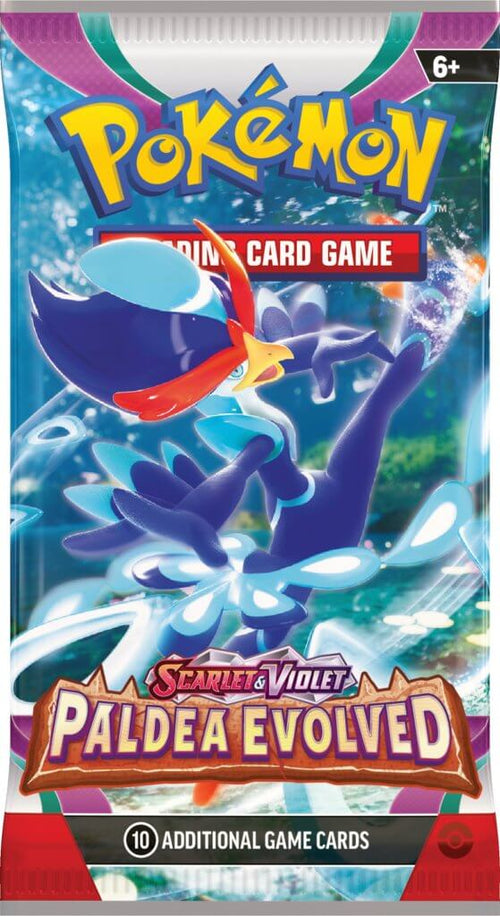 Pokemon Scarlet and Violet Paldea Evolved booster box online featuring vibrant game card pack artwork