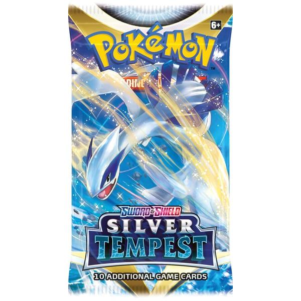Pokemon Sword Shield Silver Tempest booster pack with 10 additional game cards for Pokemon TCG booster box sale online Ahmedabad India