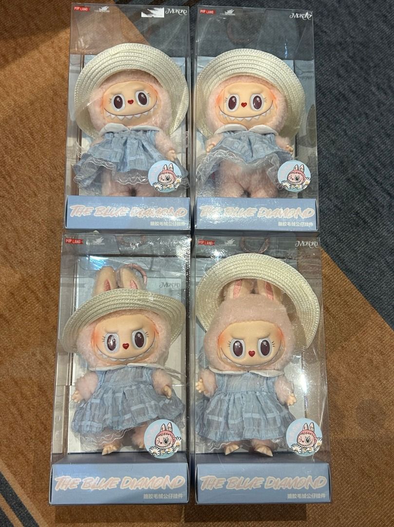 POP MART Labubu Blue Diamond figure 17 cm In Ahmedabad displayed in clear packaging with doll wearing blue dress and hat