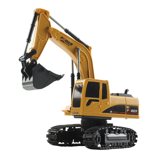 Sam's Toy World yellow electric remote control excavator for ages 6 and up with working scoop and tracks