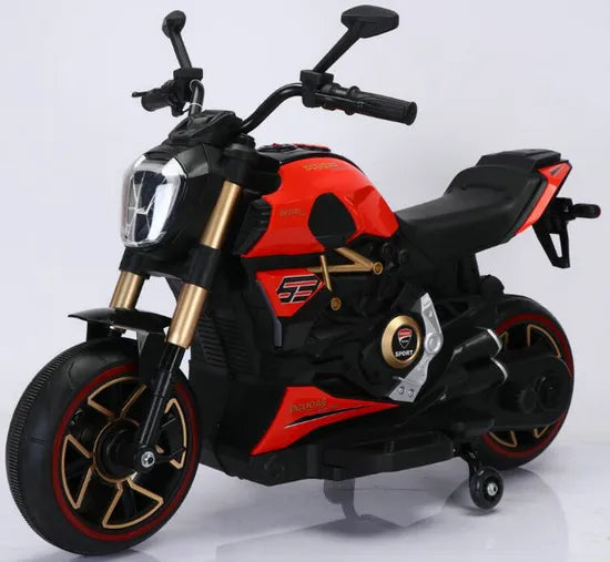 Rechargeable ride on motorcycle for children Gujarat by FUN N FUNKY in red and black toy motorcycle
