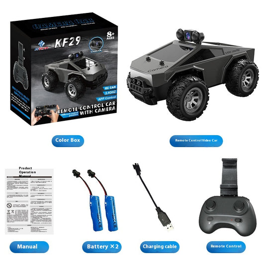 Sam's Toy World KF29 remote control car with remote, black color, suitable for ages 8 and up, includes camera
