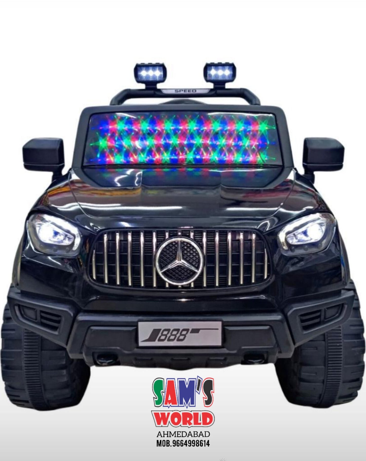 Black Mercedes Ride On Kids Car with Lights and Large Wheels for Ahmedabad Children
