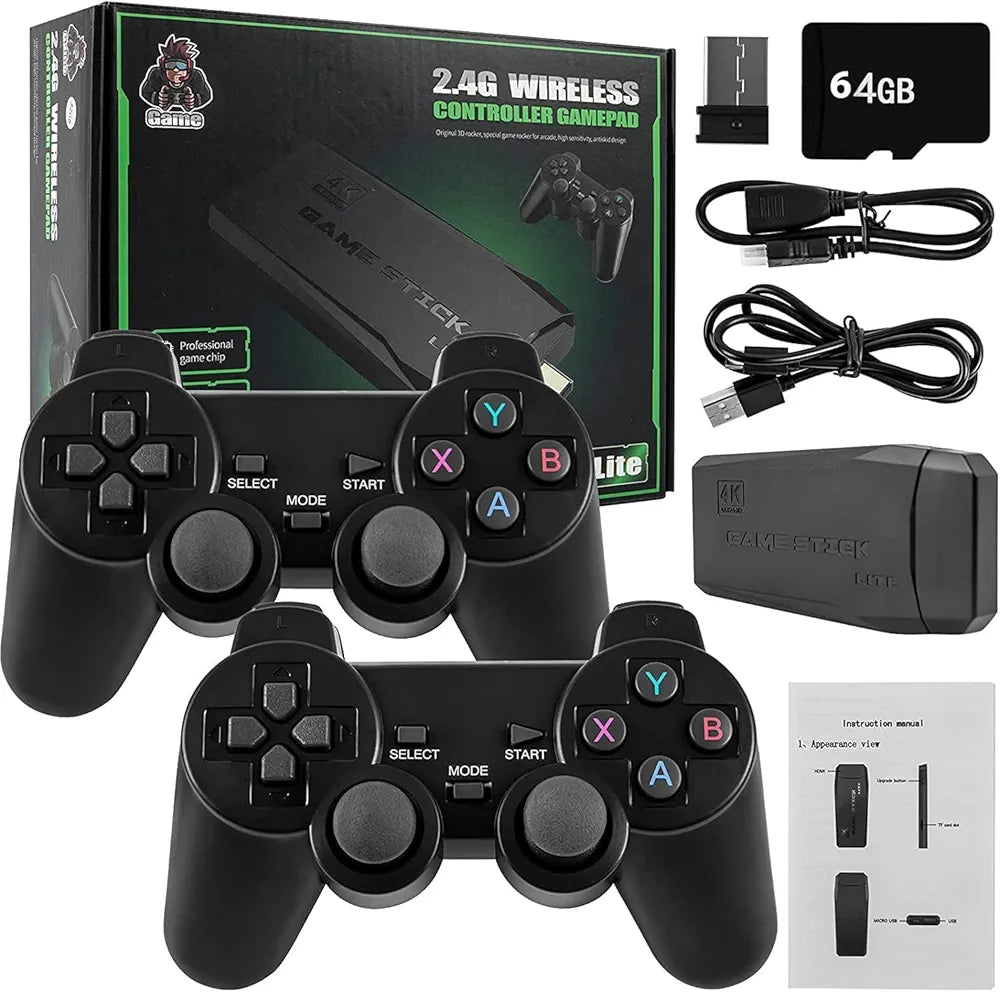 Buy Wireless Video Games For TV Gaming Retro Gaming Console With | Game Stick 1080P Plug & Play TV Video Game Set For 2 Player| With Simulator For Kids & Old School Station Video Game| Black| Sams Toy world ahmedabad gujarat samstoy.in Sams toy world shop in Ahmedabad Gujarat