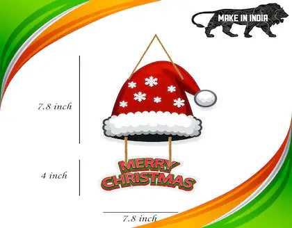 Buy Merry christmas Hanging hat |Reindeer Christmas Hanging Decoration | sams toy world Sam's Toy World Sams toy world shop in Ahmedabad Gujarat