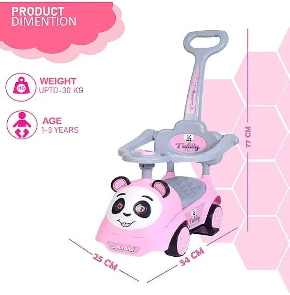 Buy Teddy Plus Ride On Push Musical Baby Car| with Protective Arm Rest and Parent Handle| Storage| Age 1-3 Years multicolour | Sams Toy world ahmedabad gujarat samstoy.in Sams toy world shop in Ahmedabad Gujarat