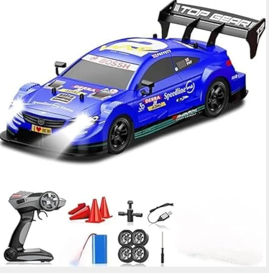 Buy RC Drift Car, 40KM/H 4WD 2.4GHz Remote Control Cars with LED Light, Racing and 4 Drifting Wheels, 1 Rechargeable Batteries, samstoy.in Sams toy world shop in Ahmedabad Gujarat