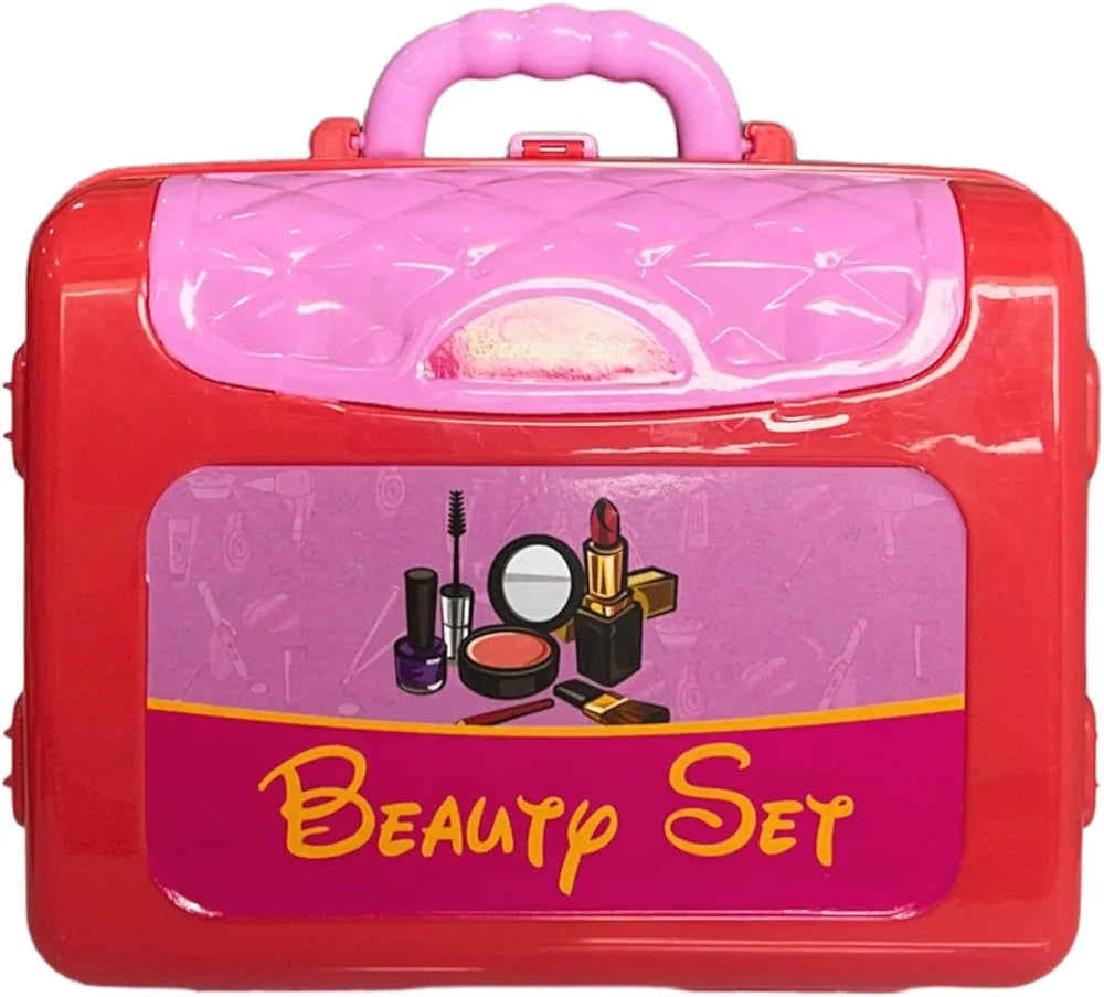 Buy 3 in 1 Beauty Set Learning Educational Make Up Suitcase Kit with Makeup Accessories Pretend Play Set Portable Suitcase Toy Gift for Girls - Pink samstoy.in Sams toy world shop in Ahmedabad Gujarat