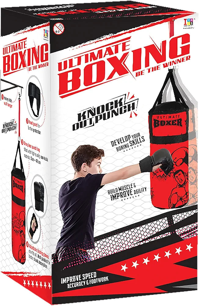 Buy Ultimate Boxing Kit for Kids 4 Years to 12 Years Punching Bag for Boys | Gloves and Head Guard| Sams toy world ahmedabad gujarat samstoy.in Sams toy world shop in Ahmedabad Gujarat