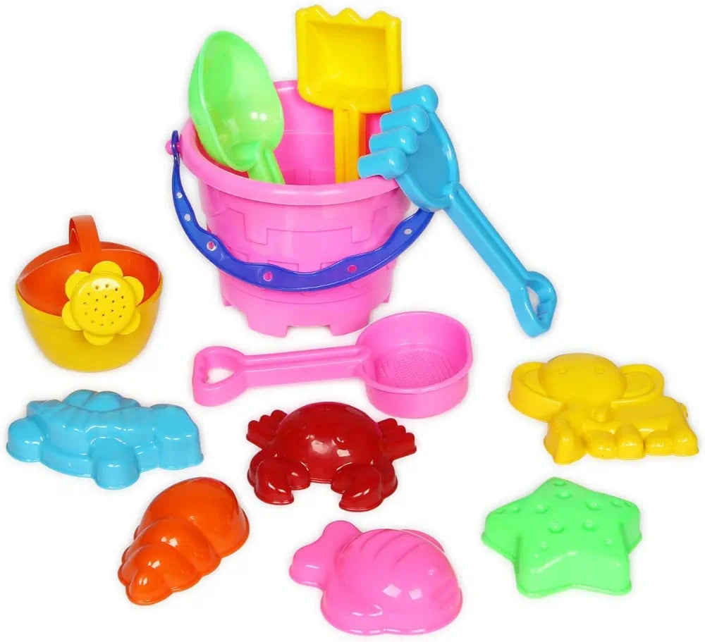 Buy Sand Castle| Garden Toy Beach Toys Set for Kids Indian Made | Beach Sand Castle Toys Activity Playset |Gardening Tool with Bucket| Kids Baby Toys Sand Beach Toys (12 Pcs) Sams world 🌍 samstoy.in Sams toy world shop in Ahmedabad Gujarat