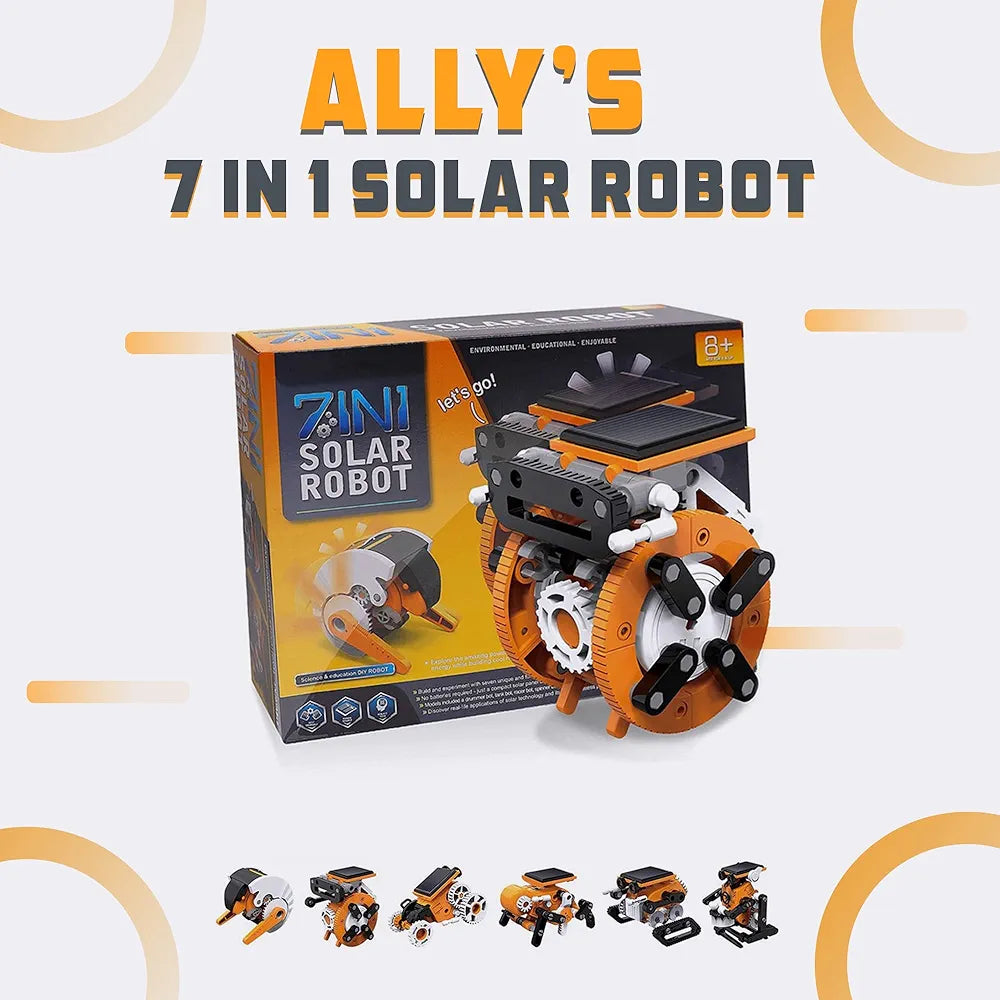 Buy 7-in-1 Solar bot Kit | Build 7 Solar-Powered Robots | Unleash Your Child's Creativity |No Batteries Needed | Explore STEM & Green Energy |Perfect for Ages 8-12| Sams world samstoy.in Sams toy world shop in Ahmedabad Gujarat