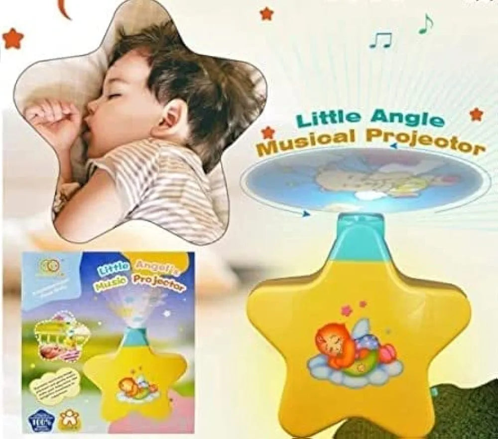 Buy Little Angel Musical Projector Toy for New Born Baby|3D Star Projector for Baby Sleep| Baby Sleeping Night Toy with Soft Music Light Show | sams toy world samstoy.in Sams toy world shop in Ahmedabad Gujarat