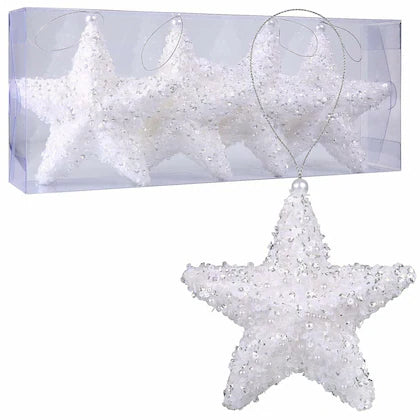 Buy Five-Pointed Star Christmas Ornaments,4pc Set Christmas Decorations for Trees Hanging Ornaments, Wedding Party Holiday Decorations White | sams toy world Sam's Toy World Sams toy world shop in Ahmedabad Gujarat