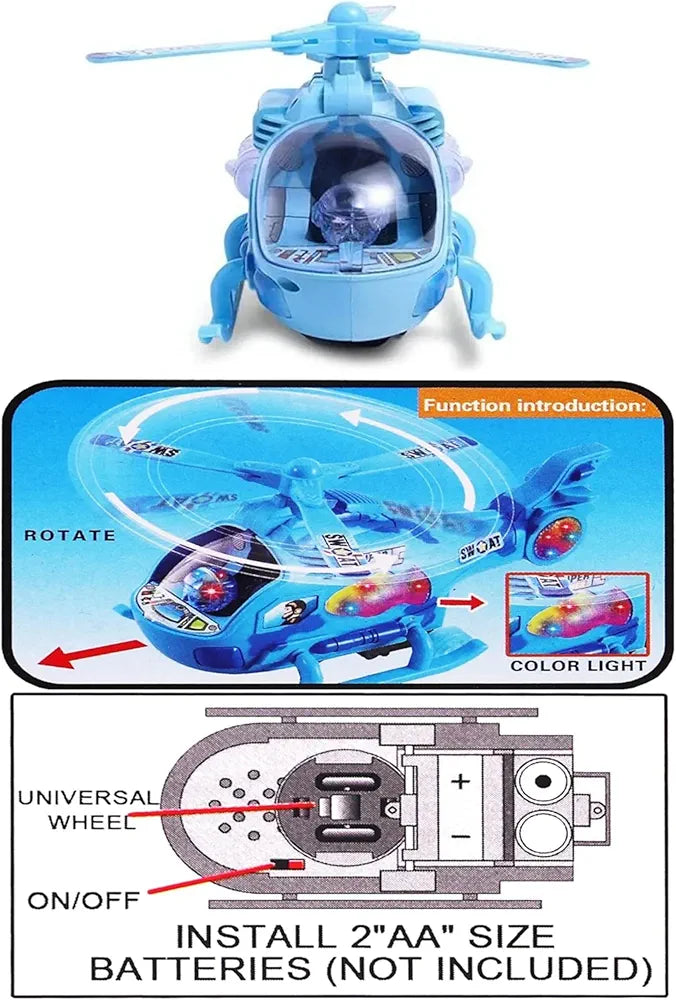 Buy Battery Opretor Helicopter Toy with Universal Function| Dynamic Music and Cool Lights|Pack of 1| Sam's toy world samstoy.in Sams toy world shop in Ahmedabad Gujarat