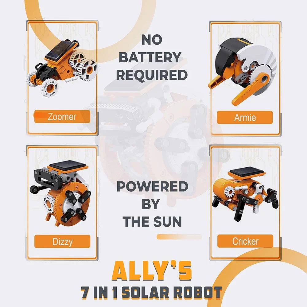 Buy 7-in-1 Solar bot Kit | Build 7 Solar-Powered Robots | Unleash Your Child's Creativity |No Batteries Needed | Explore STEM & Green Energy |Perfect for Ages 8-12| Sams world samstoy.in Sams toy world shop in Ahmedabad Gujarat