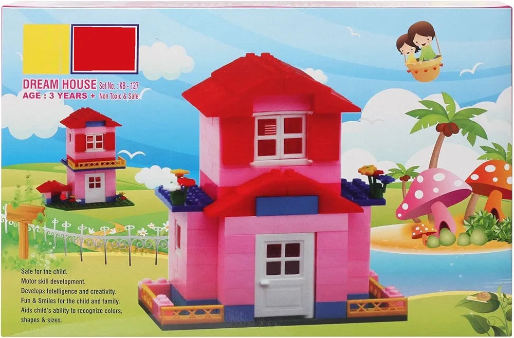 Buy Small House Building Block Game|Dream House Block Set |157 Pieces Blocks,House Building Blocks|Educational Toy| Bricks Toys Sets|Puzzles Block Set for Kids| Sams world samstoy.in Sams toy world shop in Ahmedabad Gujarat