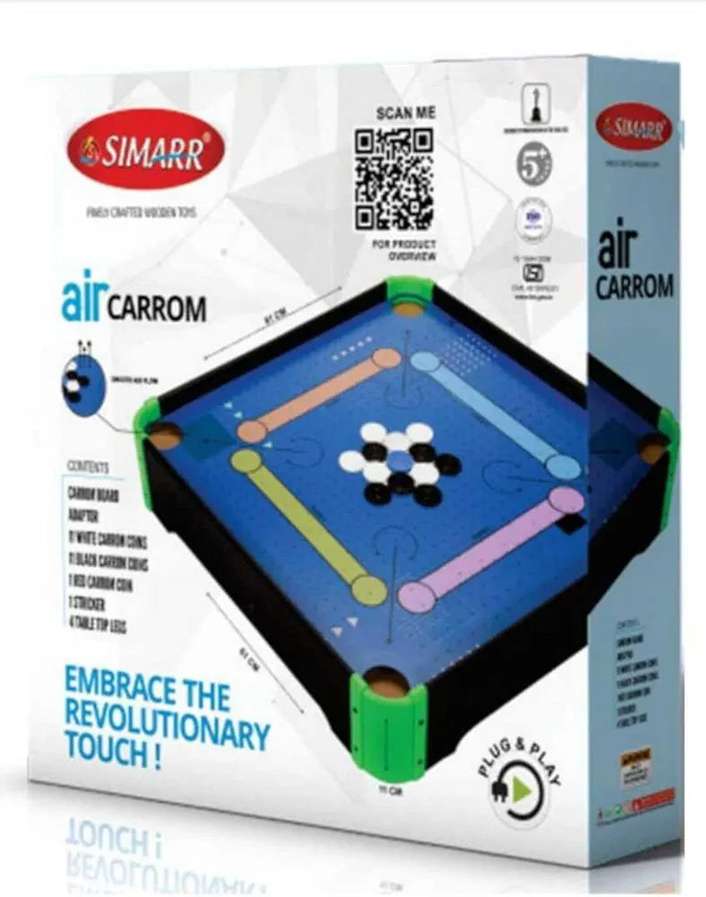 Buy Plastic AIR Carrom for Kids and Adults | Portable Indoor Tabletop Game with Air Flow Technology | Smooth and Fast Gameplay | Perfect for Family Fun and Parties|Sams world samstoy.in Sams toy world shop in Ahmedabad Gujarat