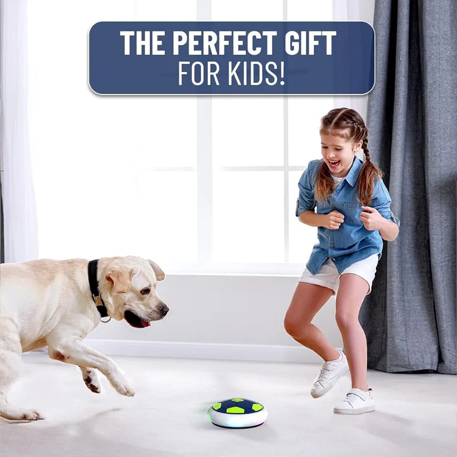 Floating Hover Football with Colorful Flash Light Effect | Indoor & Outdoor Pro Air Football Game for Kids/Girls/Boys/Gifts | White Color| Sams Toy world ahmedabad gujarat