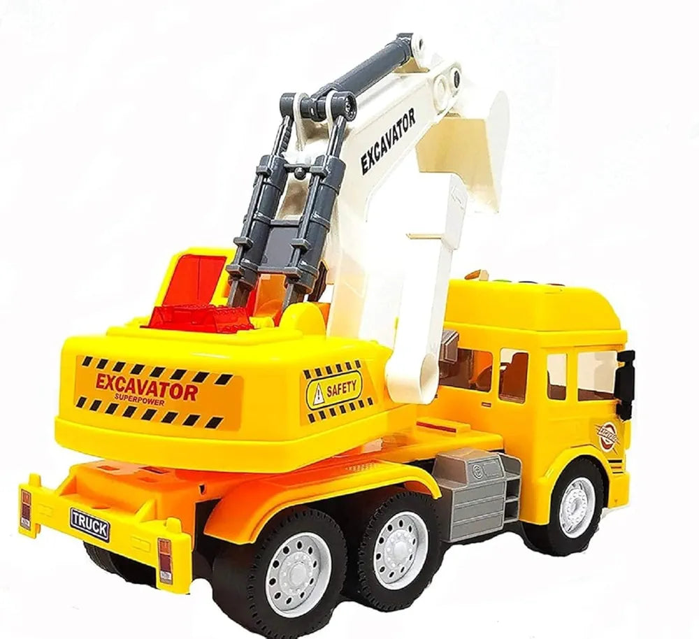 Buy Unbreakable Excavator Engineering Construction Toy| Pull Back Vehicle with Light| Sound for Children| Kids 3+ Years Old Boys and Girls|Sams world samstoy.in Sams toy world shop in Ahmedabad Gujarat