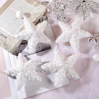 Buy Five-Pointed Star Christmas Ornaments,4pc Set Christmas Decorations for Trees Hanging Ornaments, Wedding Party Holiday Decorations White | sams toy world Sam's Toy World Sams toy world shop in Ahmedabad Gujarat