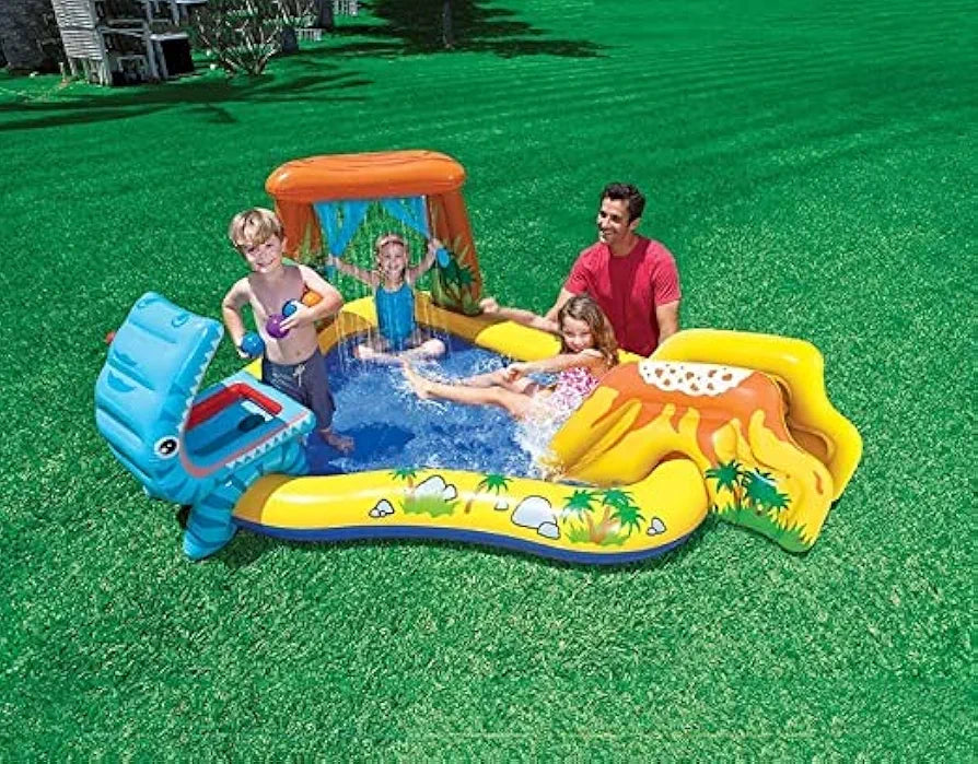Buy Inflatable Slider Swimming Pool with| Water Spray for Kids| Boys and Girls Outdoor|Indoor Waterfall |Sam's toy world samstoy.in Sams toy world shop in Ahmedabad Gujarat