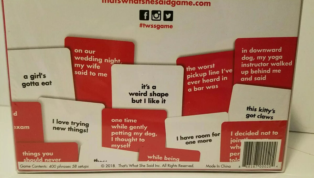 Buy That's What She Said | The Party Game of Twisted Innuendos Board Game| Sams Toy world Ahmedabad Gujarat samstoy.in Sams toy world shop in Ahmedabad Gujarat