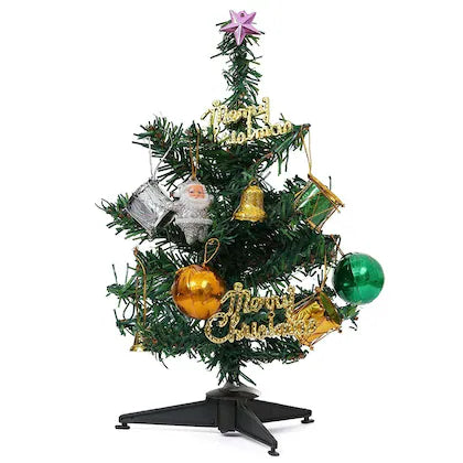 Buy Combo of 1 FT Christmas Tree (Table/Desktop) with 10 pcs Christmas Decorations(Assorted), 1 pc Santa Cap for Kids | sams toy world Sam's Toy World Sams toy world shop in Ahmedabad Gujarat