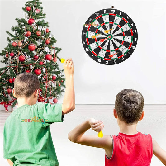 Buy Magnet Dart Boards 12 inch with 4 Darts Double Faced | Flock Printing Thickening| Family Game Toys for Kids| samstoy.in Sams toy world shop in Ahmedabad Gujarat