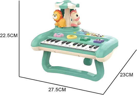 Buy Rotary Animal Carousel Electronic Organ for Toddlers | 4-in-1 Musical Groundhog Game with Piano & Drums | 17 Nursery Rhymes, Lights & Sounds | Educational Baby Toy| 2 Colors Sam's Toy World Sams toy world shop in Ahmedabad Gujarat
