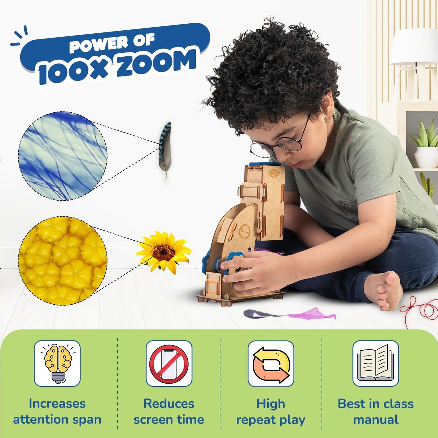 Buy Smartivity Microscope | toy for kids |Cool Birthday Gifts Ideas for Boys & Girls |Science Toys for 8 to 14 Years I Wooden Engineering Game |sams Toy world samstoy.in Sams toy world shop in Ahmedabad Gujarat