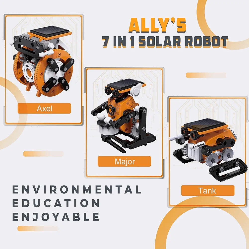 Buy 7-in-1 Solar bot Kit | Build 7 Solar-Powered Robots | Unleash Your Child's Creativity |No Batteries Needed | Explore STEM & Green Energy |Perfect for Ages 8-12| Sams world samstoy.in Sams toy world shop in Ahmedabad Gujarat