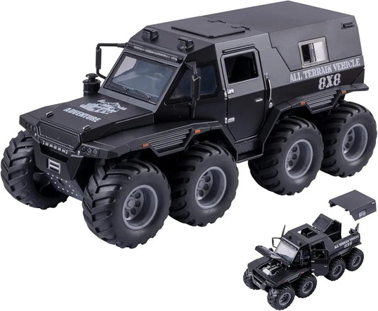 Buy Truck Toy 8x8 Off-Road Refitted Model Adventure SUV Car 1/24 Scale Monster Trucks Pickup |DieCast Metal Model Cars with Sound and Light for Kids Age 3 Year and up Black|Sams Toy world ahmedabad gujarat samstoy.in Sams toy world shop in Ahmedabad Gujarat
