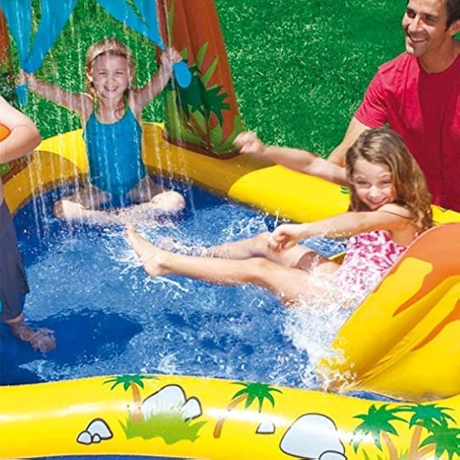 Buy Inflatable Slider Swimming Pool with| Water Spray for Kids| Boys and Girls Outdoor|Indoor Waterfall |Sam's toy world samstoy.in Sams toy world shop in Ahmedabad Gujarat