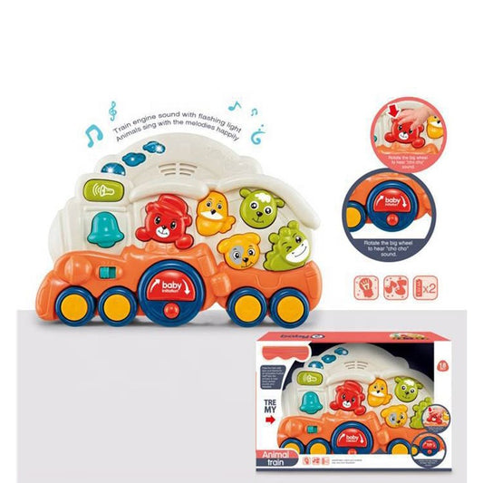 Buy Music Train ToyMade
for baby Tarin engine sound with flashing light Animal sing with the melodies happily | sams toy world Sam's Toy World Sams toy world shop in Ahmedabad Gujarat