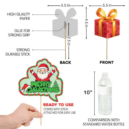 Buy Christmas Party Decorations Supplies, 42 Pcs Xmas Decorations Set - Including Banner, Photo Booth Props And Balloons (Set Of 42) Multicolour | sams toy world Sam's Toy World Sams toy world shop in Ahmedabad Gujarat