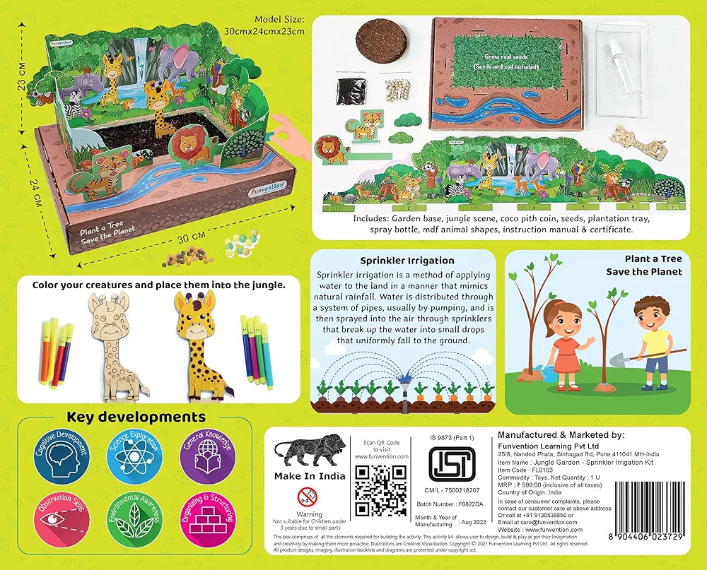 Buy Funvention Jungle Garden Sprinkler Irrigation Kit | for useful garden | learning our child | sams Toy world samstoy.in Sams toy world shop in Ahmedabad Gujarat
