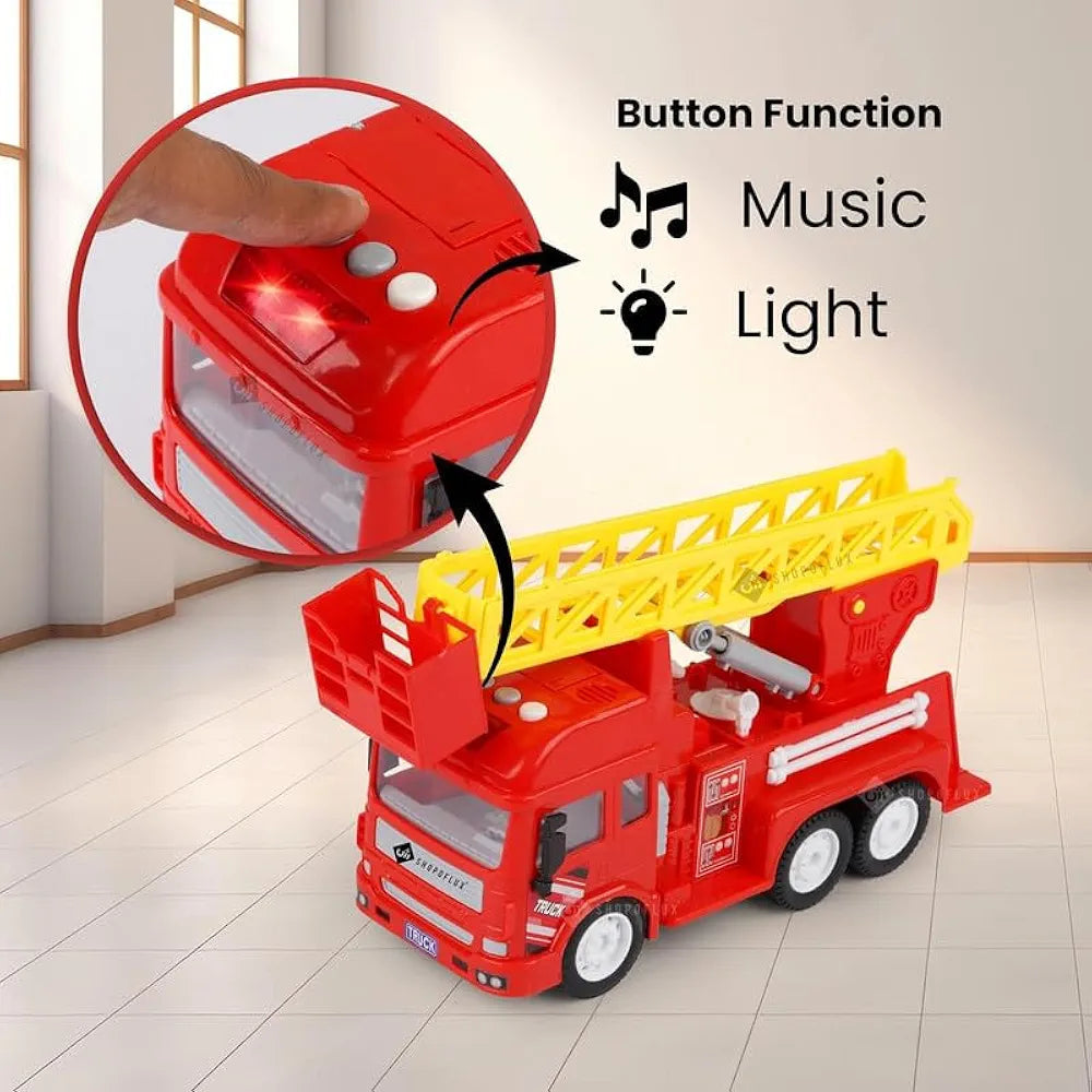 Buy Plastic Fire Ladder Truck Toy Truck for Kids Durable Push | Go Construction Vehicle with Movable Parts Perfect for kids |Sams world samstoy.in Sams toy world shop in Ahmedabad Gujarat