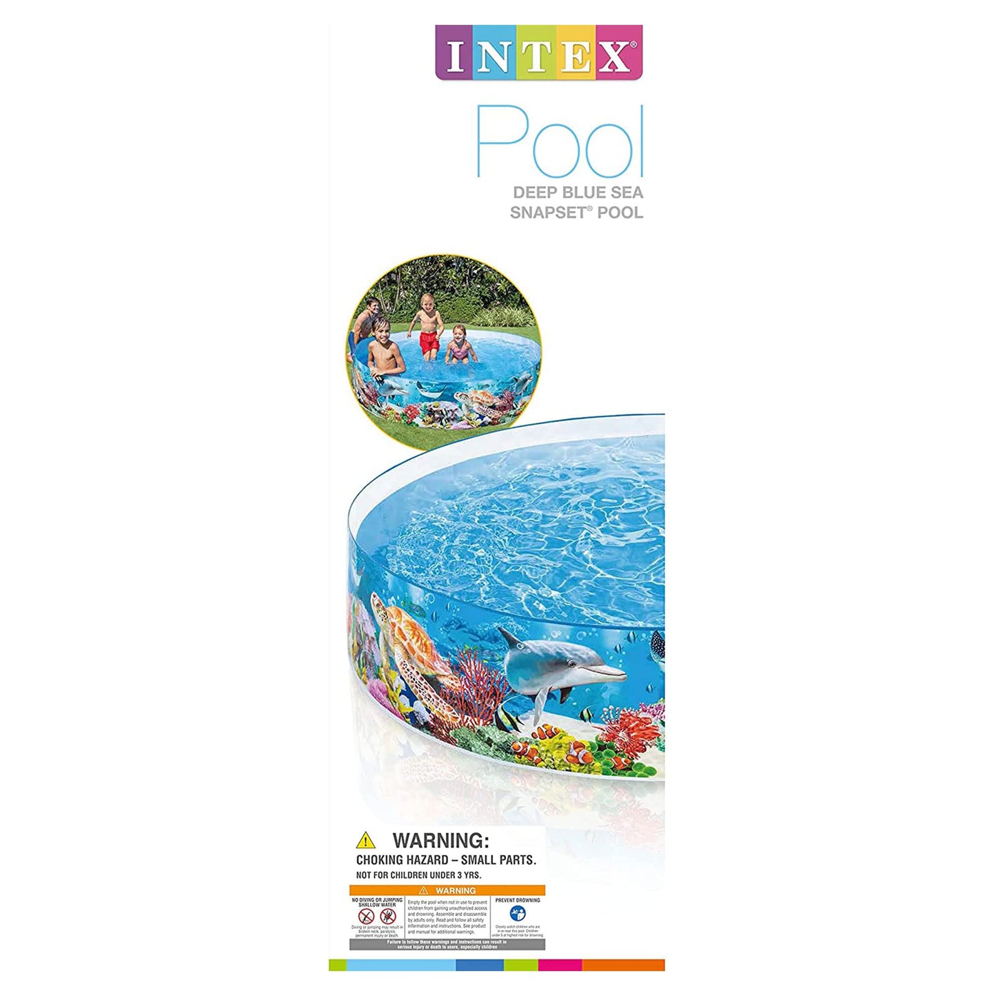 Buy Intex Deep Sea Blue 8 Feet x 18 Inch SnapSet Instant Round Plastic Above Ground Swimming Kiddie Pool | Sam's Toys world Ahmedabad Intex Sams toy world shop in Ahmedabad Gujarat