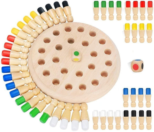 Buy Wooden Memory Match Stick Chess Game | Color Memory Chess, Parent-Child Interaction Toy | Educational Intelligent Logic Game and Brainteaser Toys for Boys and Girls (Chess) Sam's Toy World Sams toy world shop in Ahmedabad Gujarat