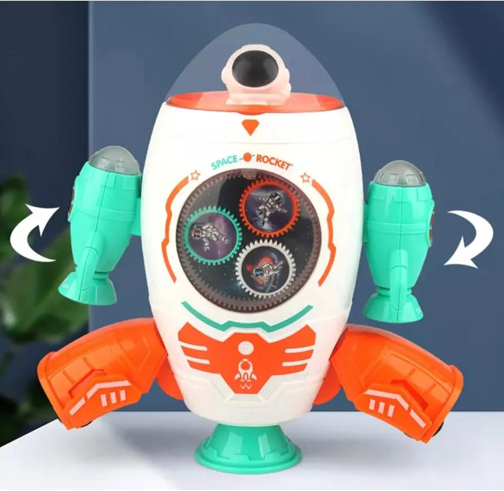 Buy Space Rocket Dancing Robot Toy for Kids | Comes Up with 360° Rotation| Music and Lighting Feature | Interactive & Playful Toy for Children Ages 3+ Years| Sams Toy world samstoy.in Sams toy world shop in Ahmedabad Gujarat