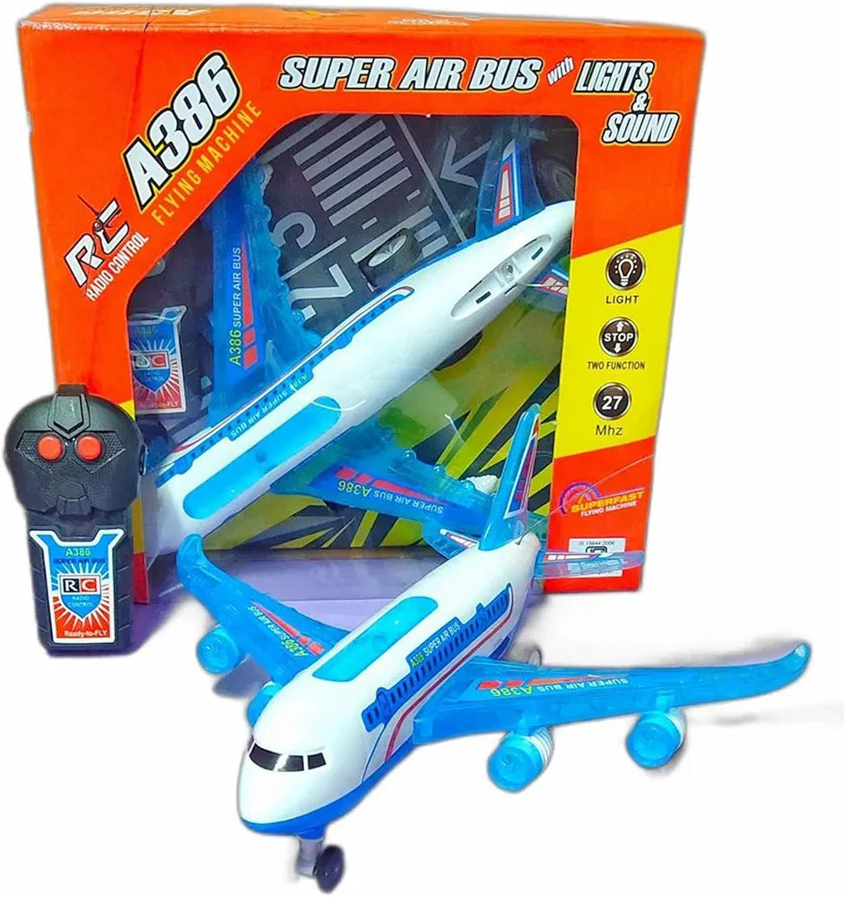 Buy Musical RC Air Bus Toy with Lights & Sound for Boys & Girls 2-8| Battery Operated| Non-Flying| Sams world š samstoy.inĀ Sams toy world shop in Ahmedabad GujaratĀ