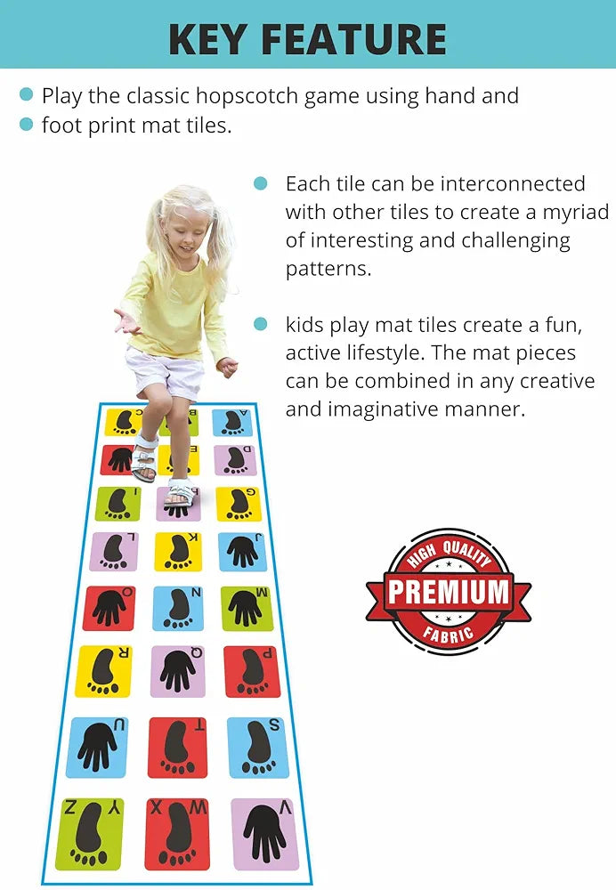 Buy Hopscotch Game | Jumbo Kids Play Mat (40" x 108" inches) | Unique Balancing Game | Large Size for 3 Years and up| Sams Toy world ahmedabad gujarat samstoy.in Sams toy world shop in Ahmedabad Gujarat